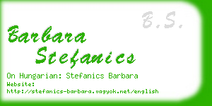 barbara stefanics business card